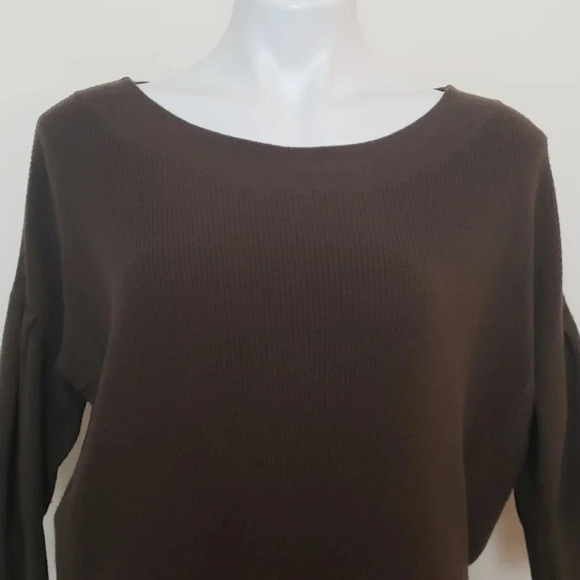 Final Sale Express Brown Asymmetrical Sweater - Picture 3 of 13